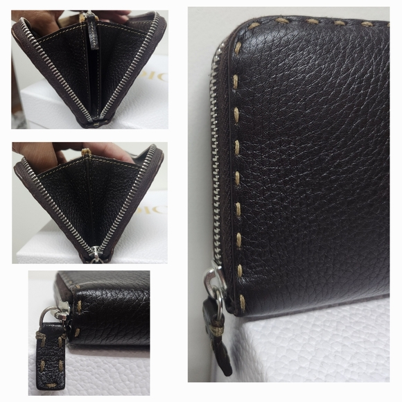 FENDI Selleria Leather Zip Around Wallet - Picture 7 of 16